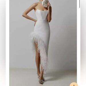 Catchall Payton White Feather Dress